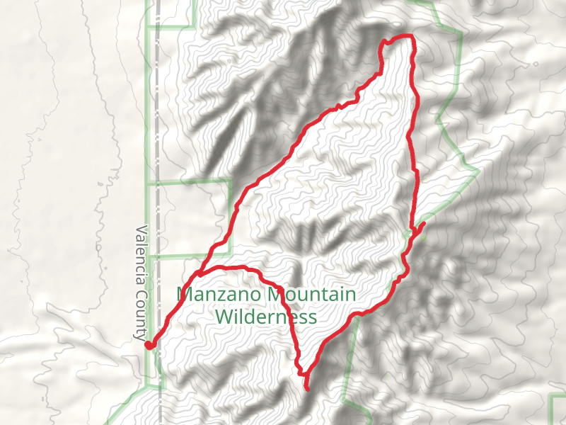 Capilla Peak and Osha Peak via Comanche Trail and Manzano Crest Trail