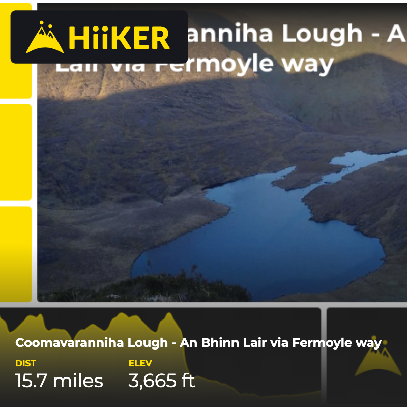 Coomavaranniha Lough - An Bhinn Lair via Fermoyle way | County Kerry