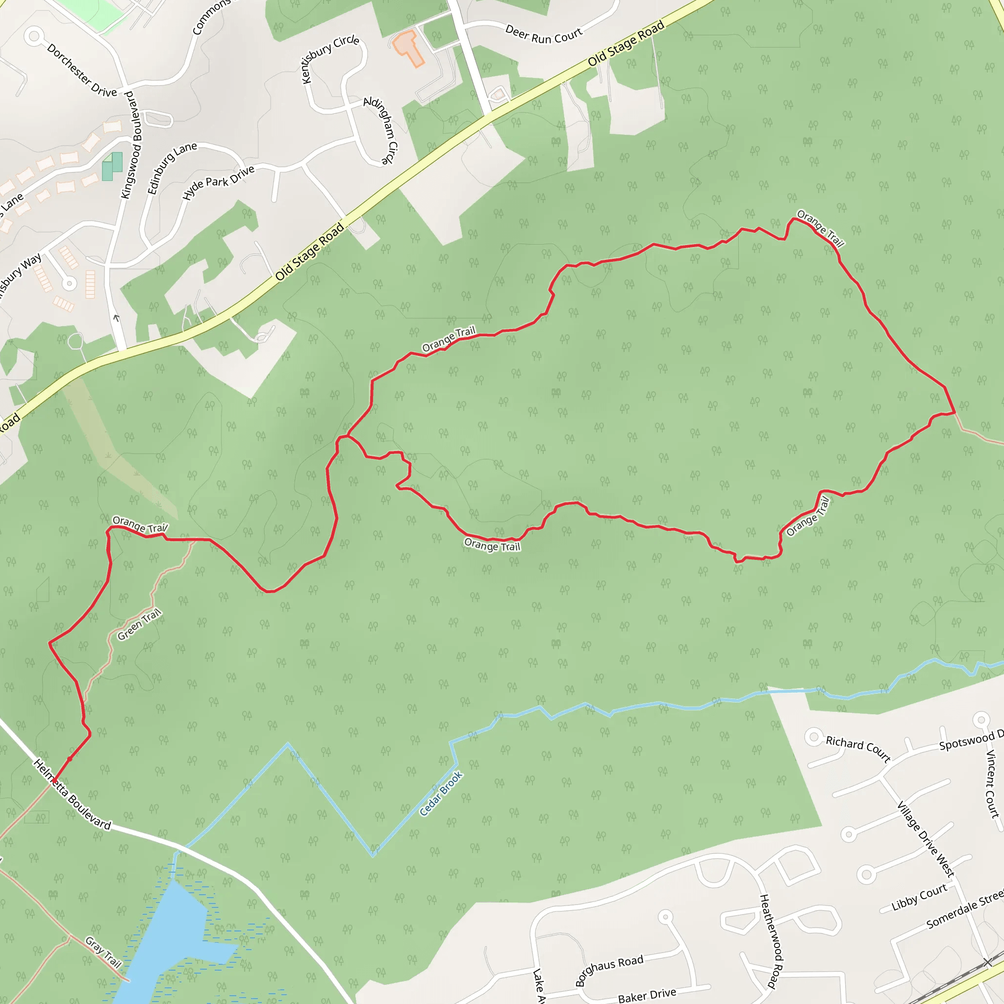 Orange Loop Trail mobile static map