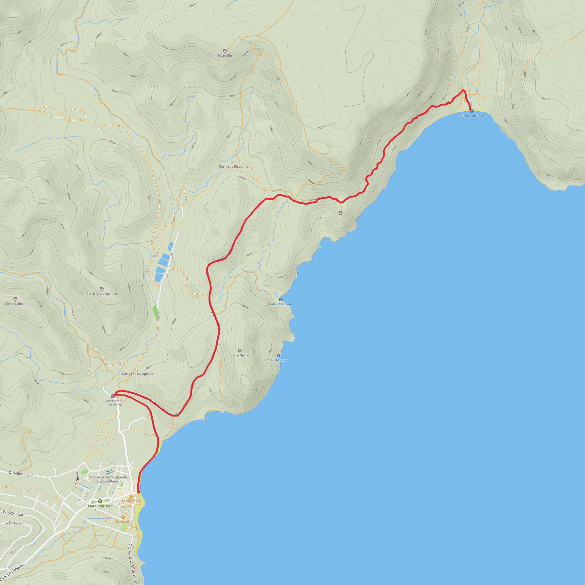 Cala de San Pedro mobile static map