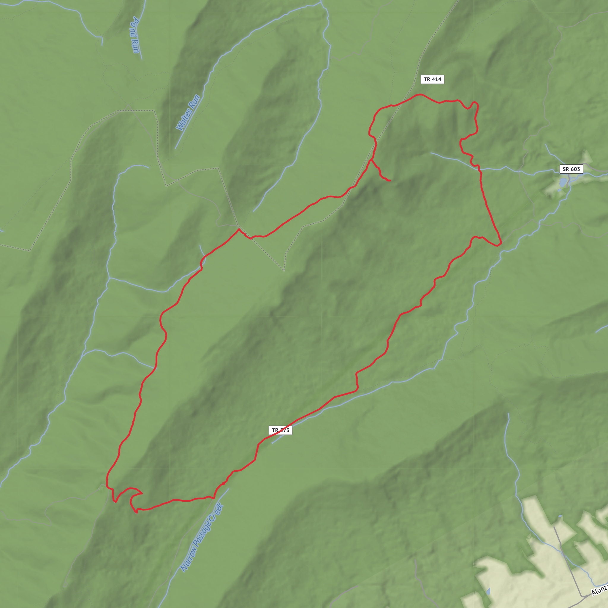 Little Sluice Mountain and White Rocks Trail mobile static map