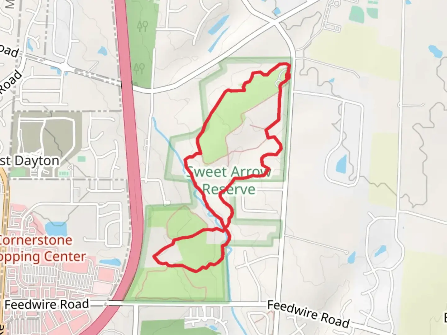 An image depicting the trail North, Yellow and Blue Loop Trail and its surrounding area.