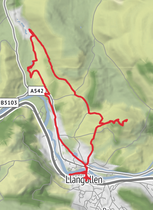 Llangollen, Dinas Bran, Abbey Farm mobile static map