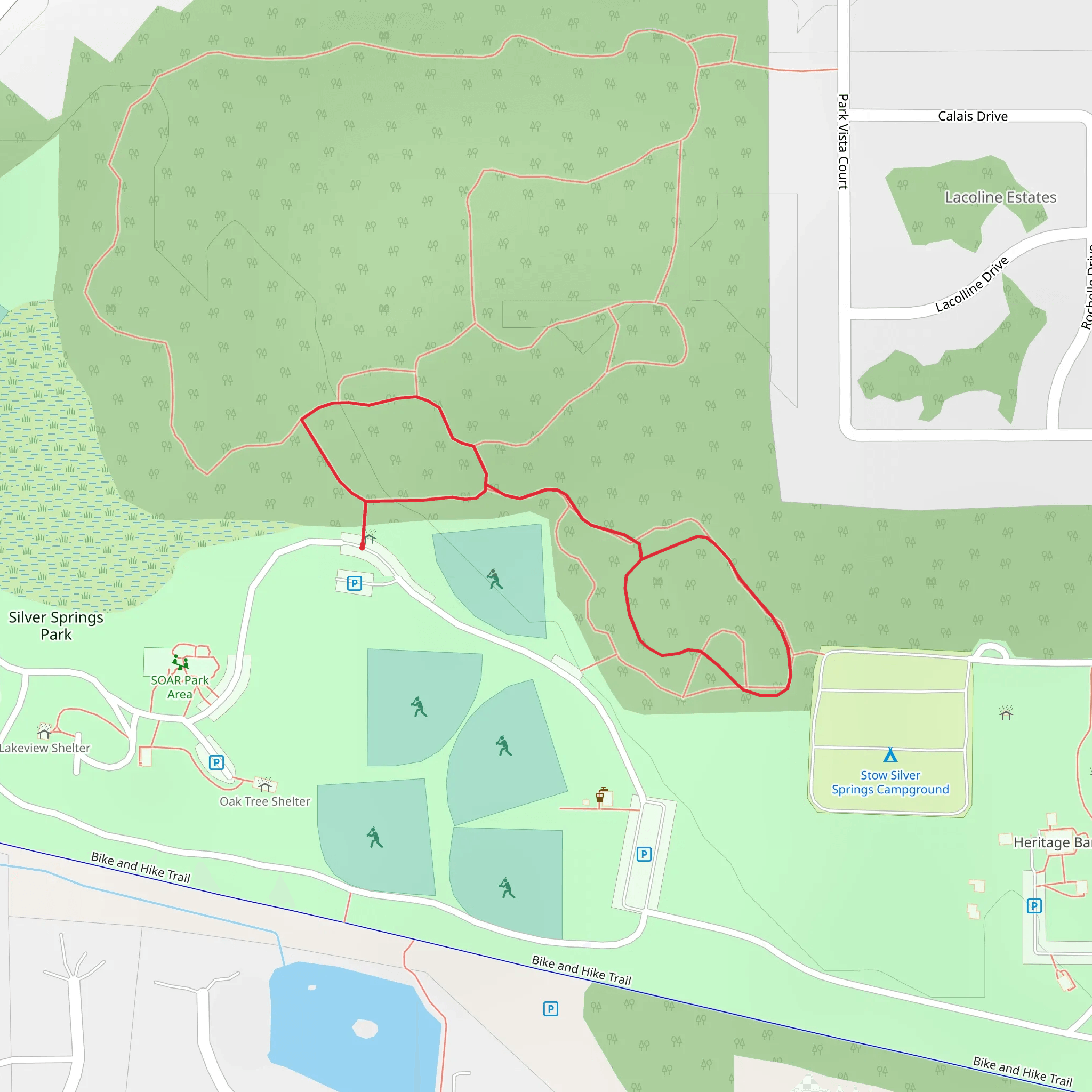 Silver Springs Park North Short Loop mobile static map