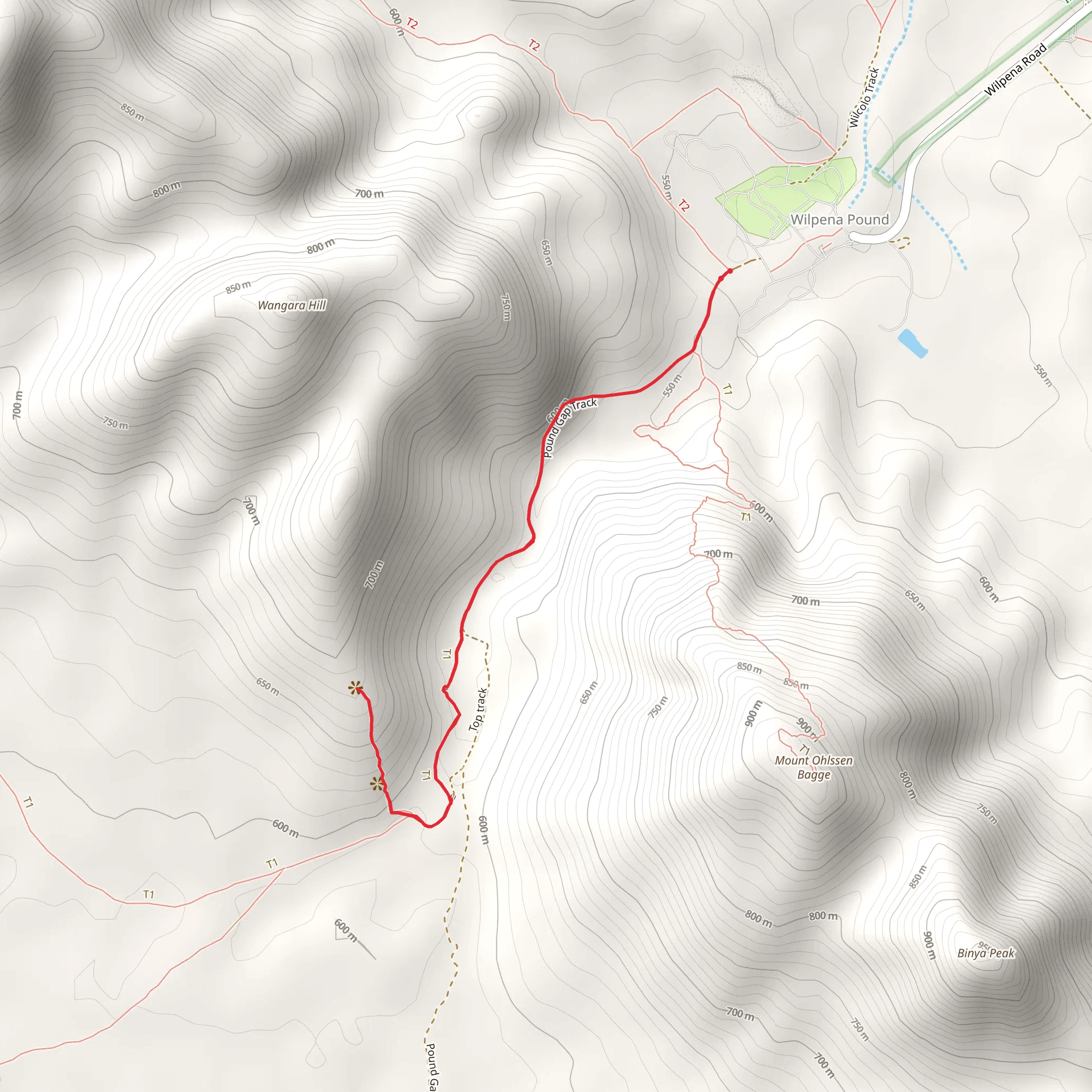 Wangara Lookout Hike mobile static map