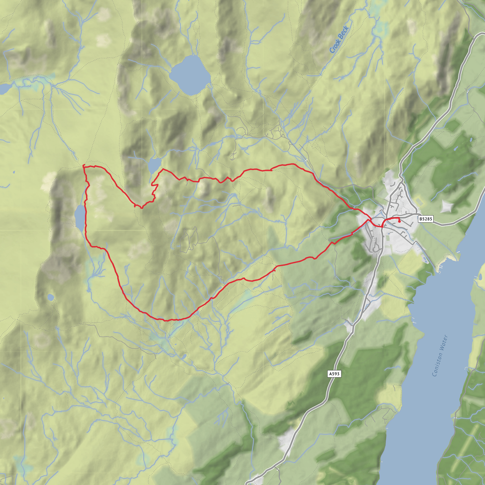 Old Man of Coniston Loop mobile static map