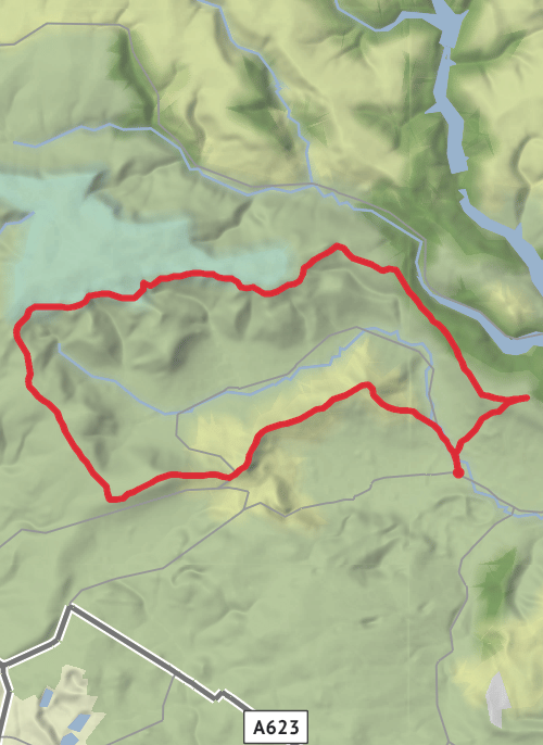 High Peak Hiking mobile static map