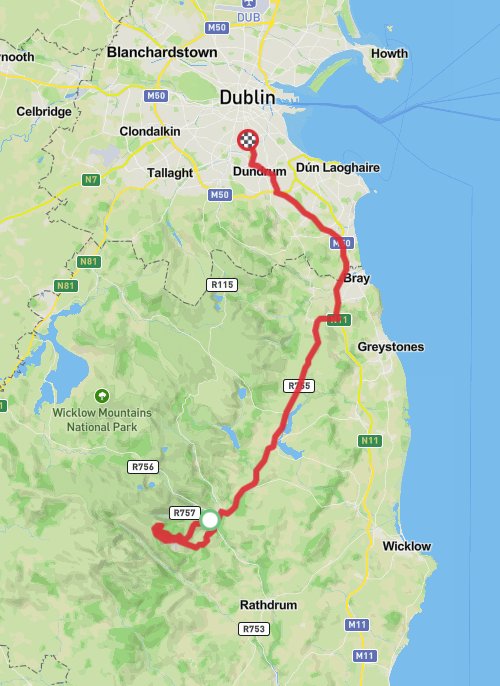 A map preview of the recording laraghfree my walk.