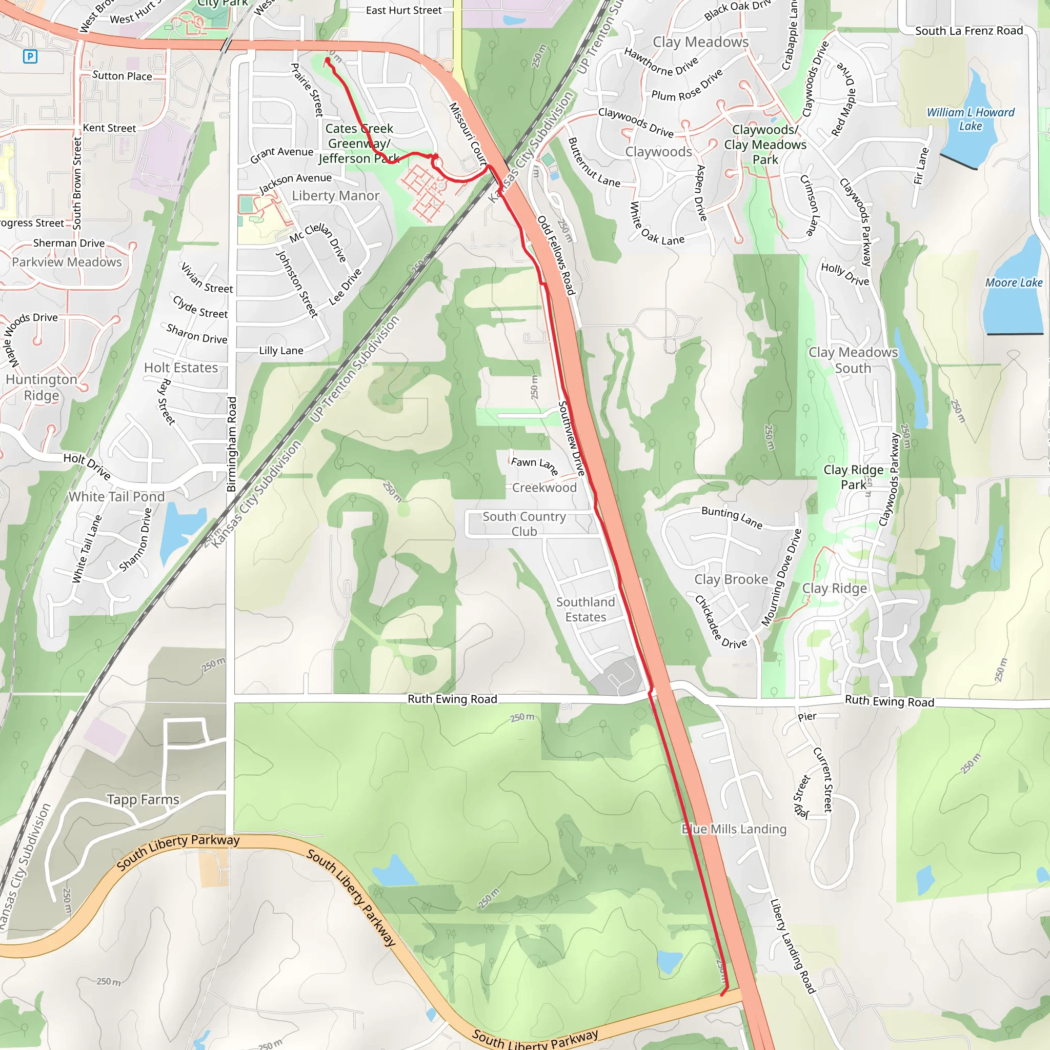 Southview walk mobile static map