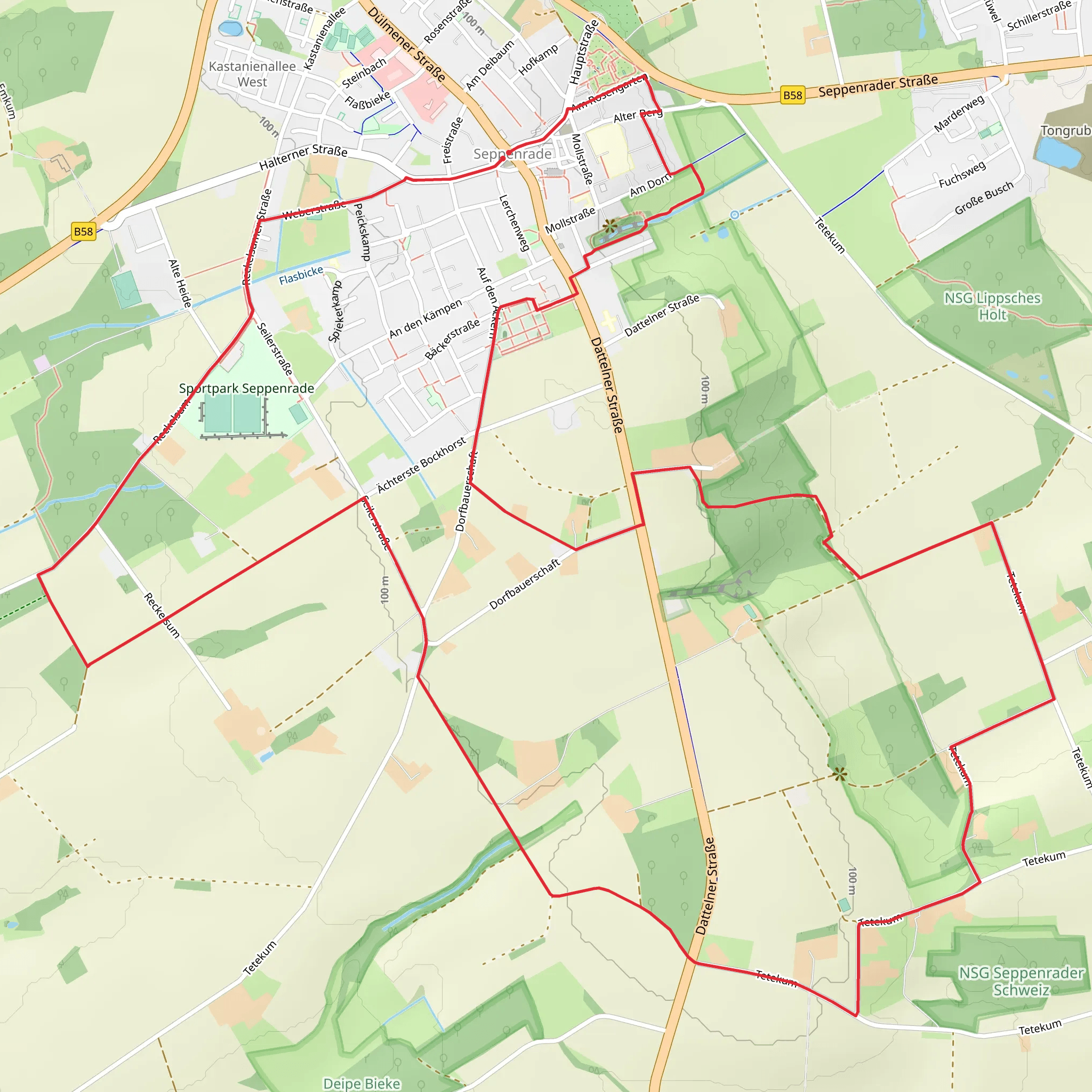 Seppenrader Schweiz and Guetersloh Isselhorst mobile static map