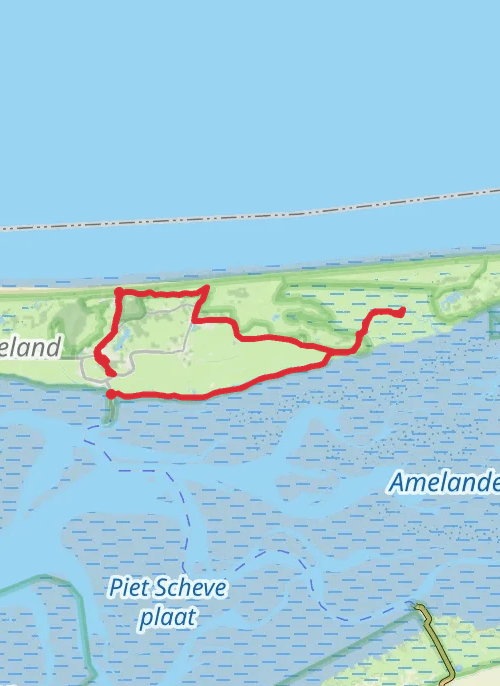 Ameland Wegwielrennen mobile static map