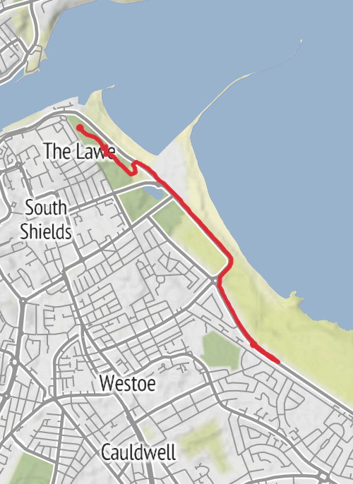 South Tyneside Walking mobile static map