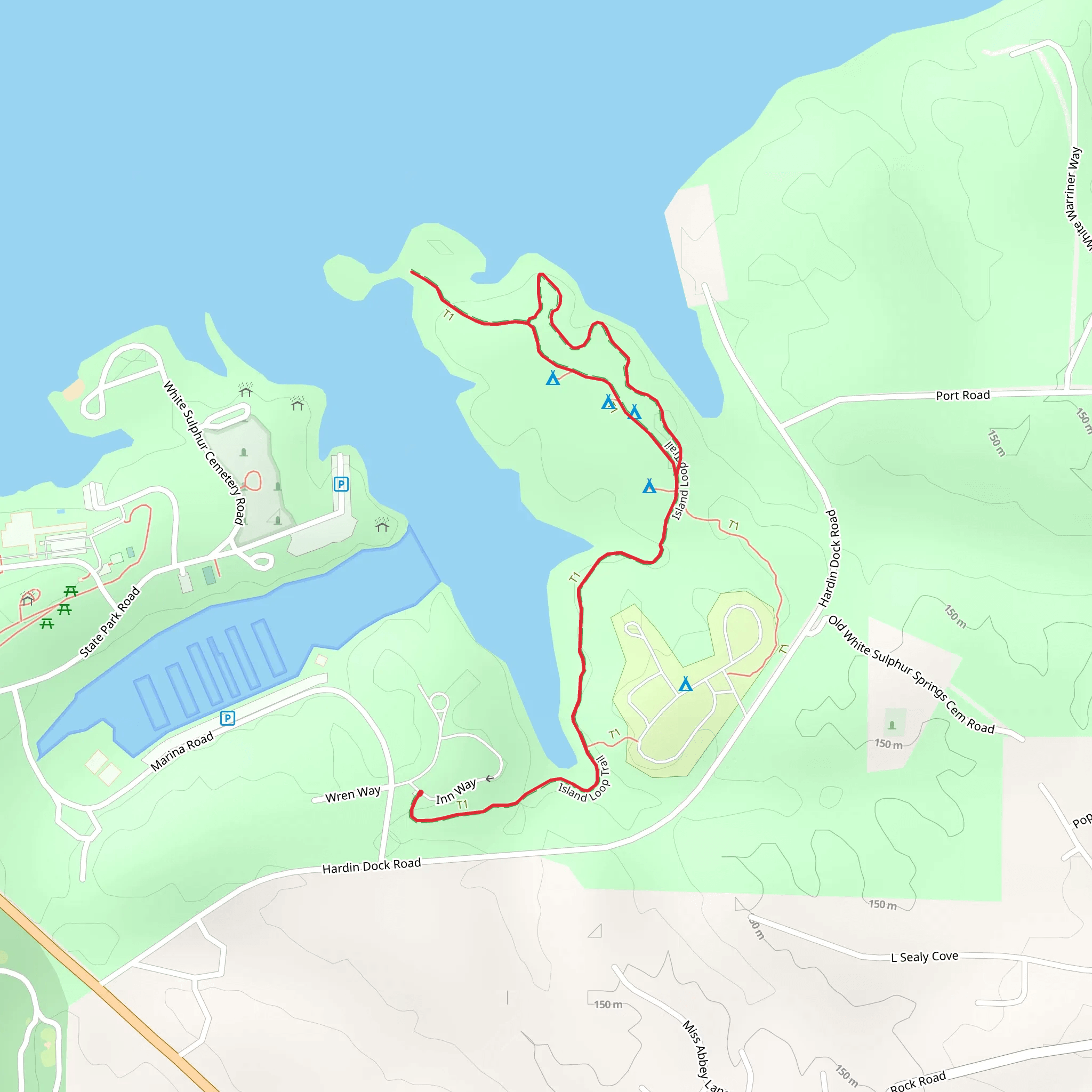 Island Loop Trail mobile static map