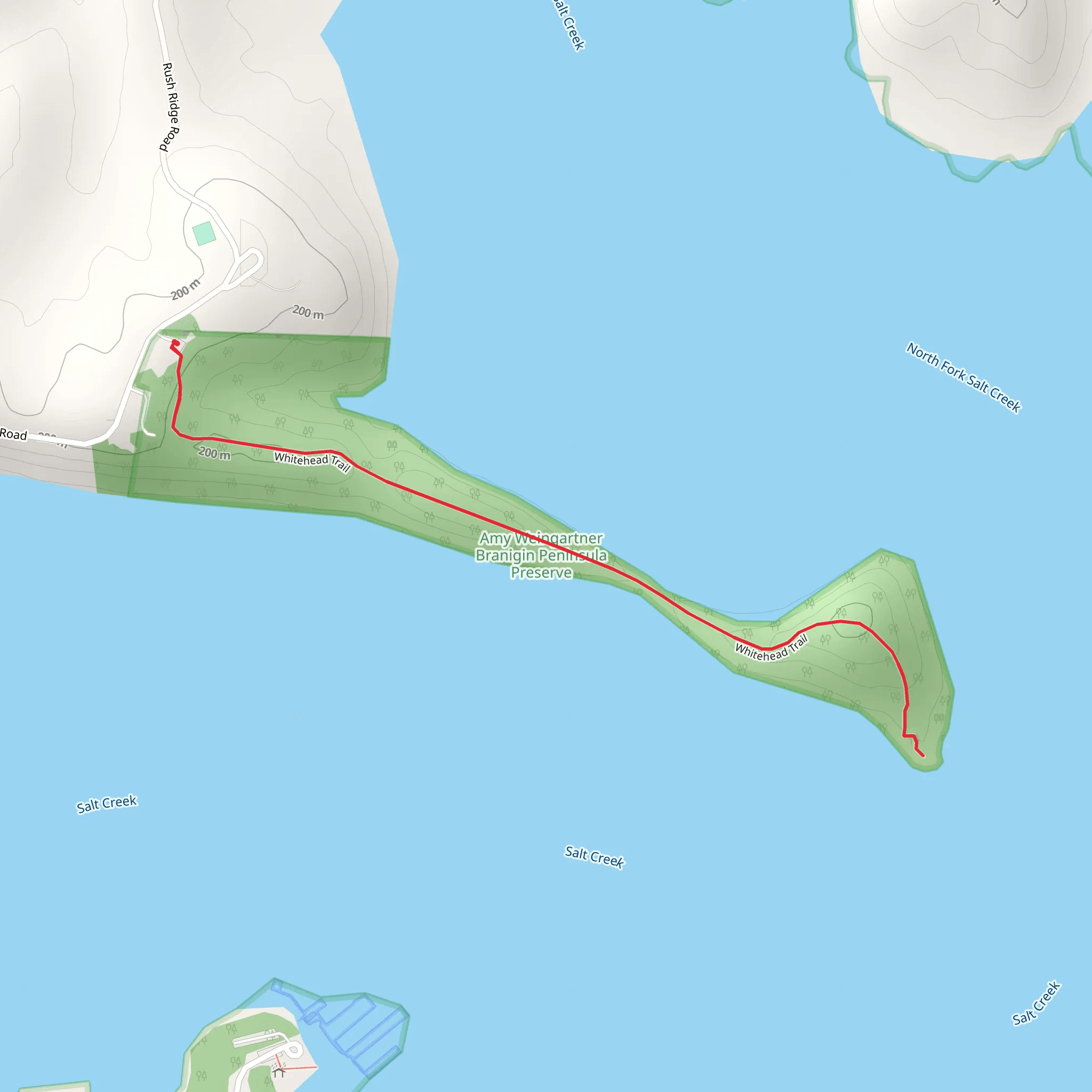 Whitehead Trail mobile static map