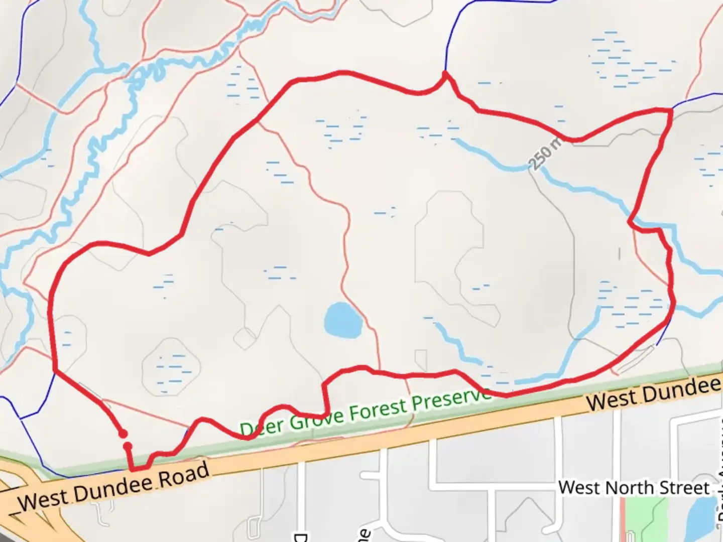 An image depicting the trail Orange and Yellow Loop Trail and its surrounding area.