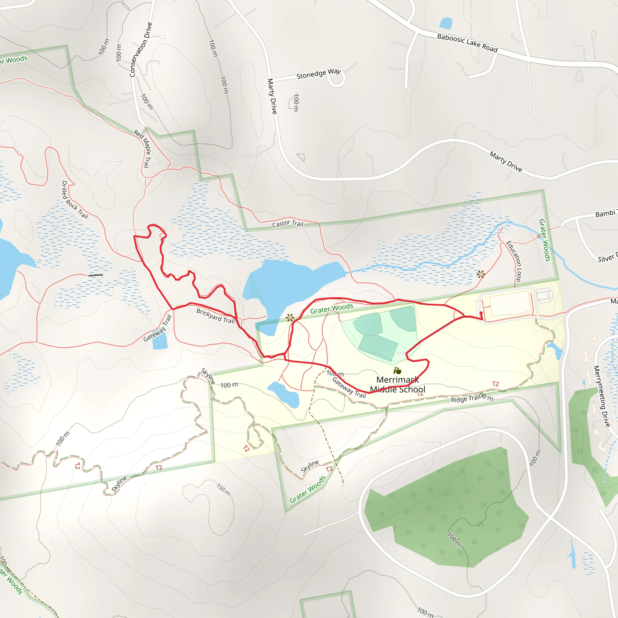 Grater Woods Loop mobile static map
