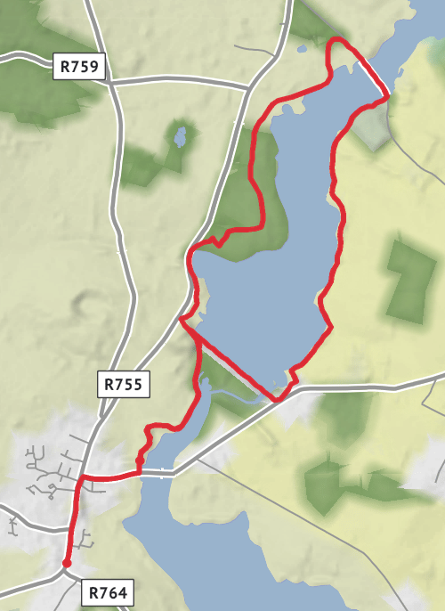 Upper Vartry from Roundwood mobile static map