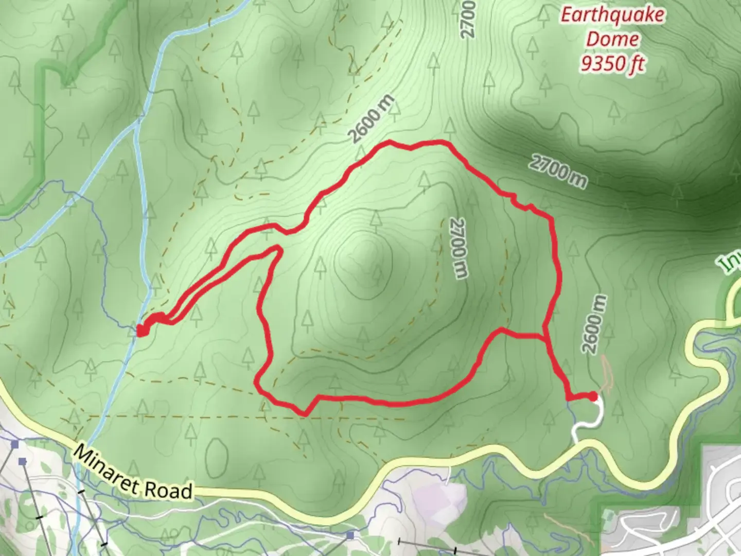 An image depicting the trail Mountain View Loop Trail and its surrounding area.