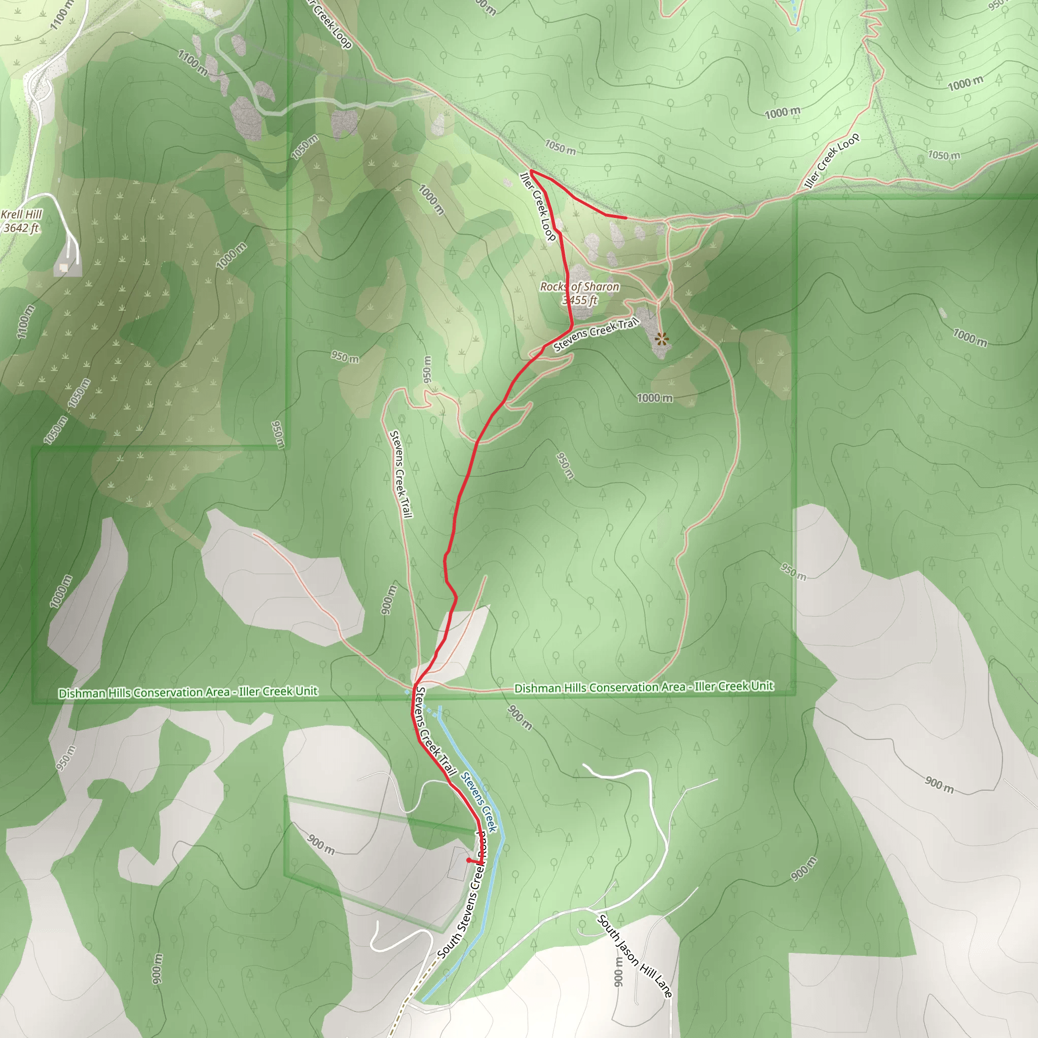 Rocks of Sharon Viewpoint Trail mobile static map