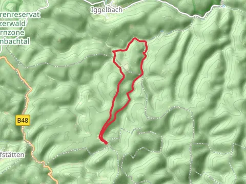Grobsbach via Pfaelzerwald Blauer Balken and Pfaelzerwald Gelber Punkt