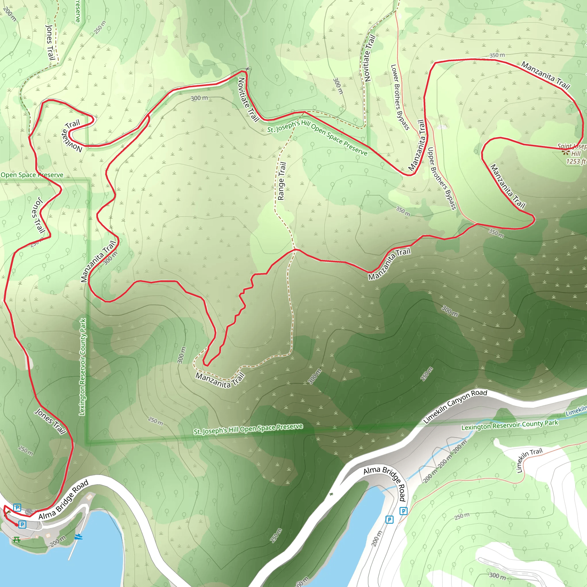 Saint Josephs Hill Loop mobile static map