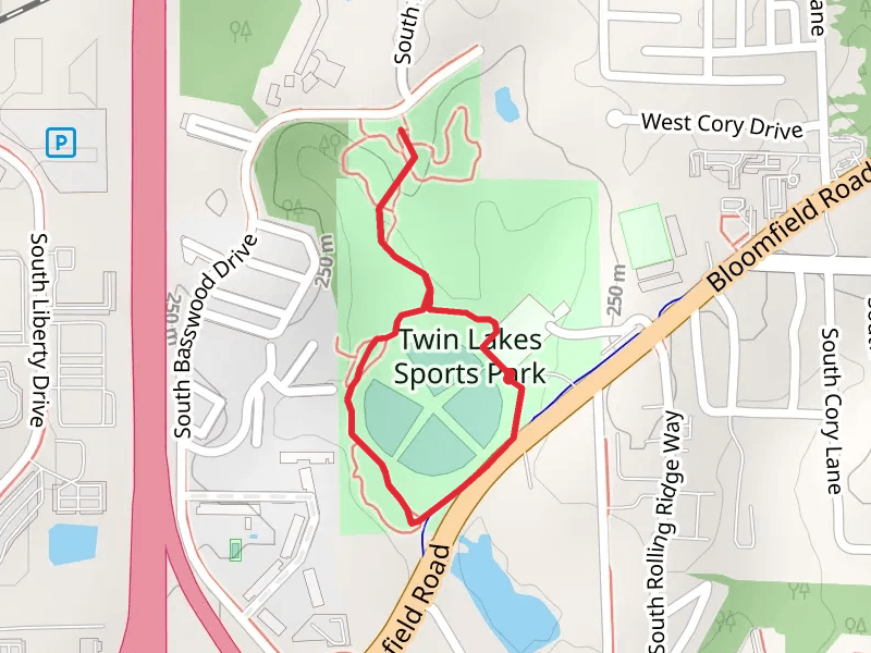 Twin Lakes Sports Park Loop