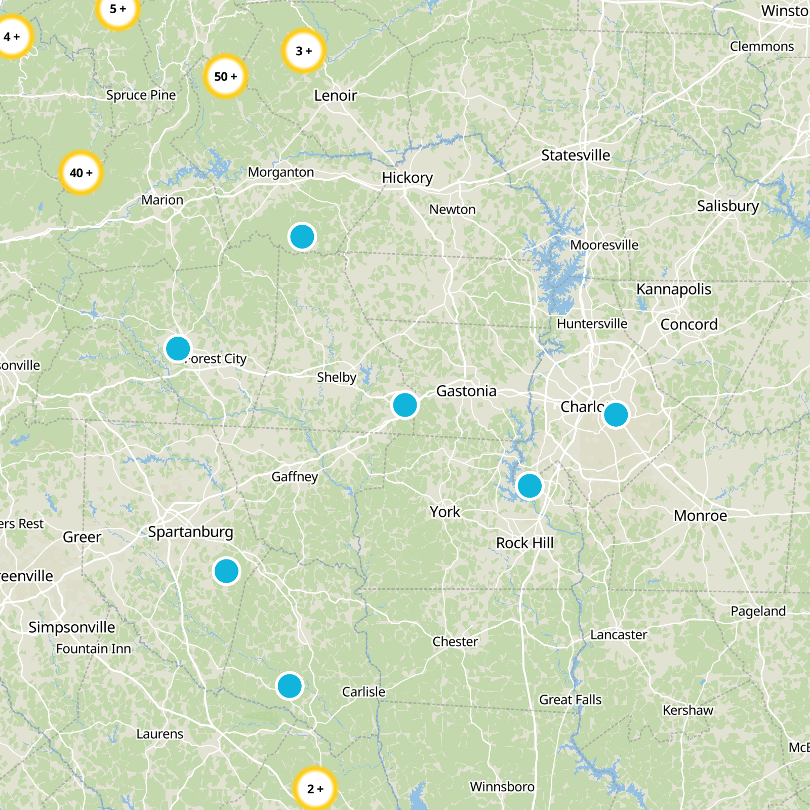 Cleveland County Static Map