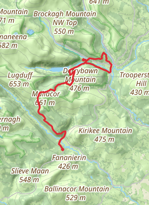 Slí Chualann Gleann dá Loch Gleann Molúra mobile static map