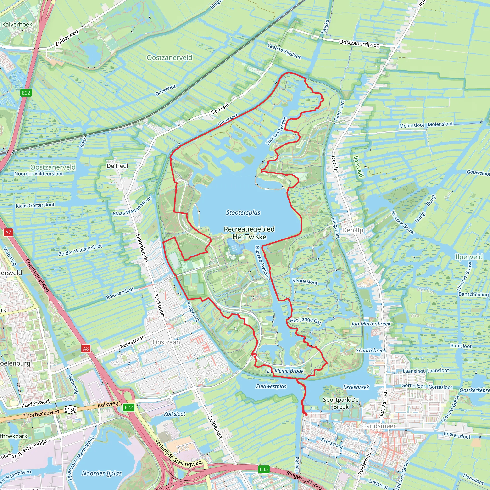 De Stootersplas Loop mobile static map