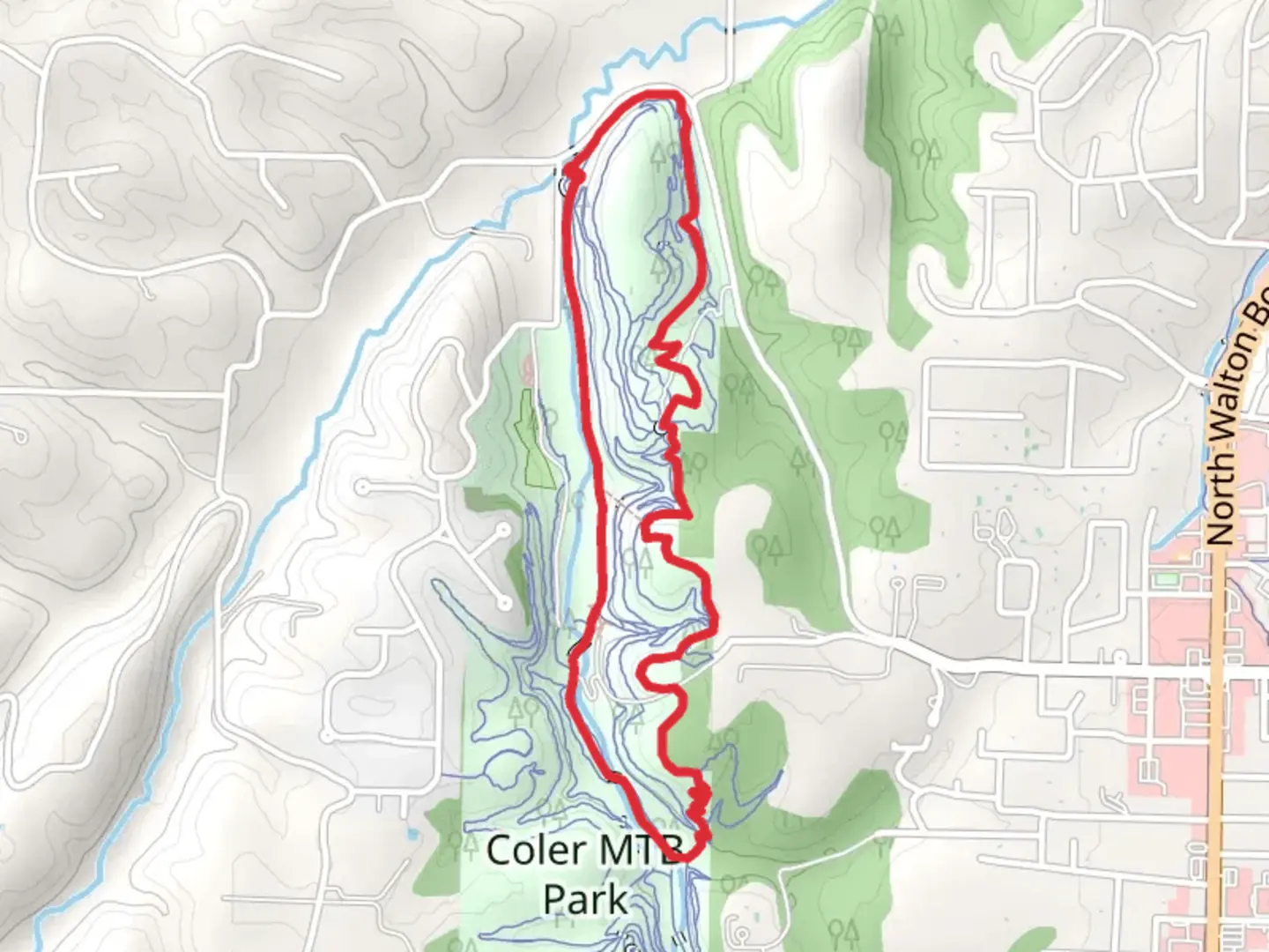 An image depicting the trail Oscar and Appleblossom Loop Trail and its surrounding area.