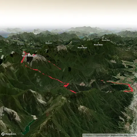 Mount Fell Hut to Mount Richmond Hut via Ridge