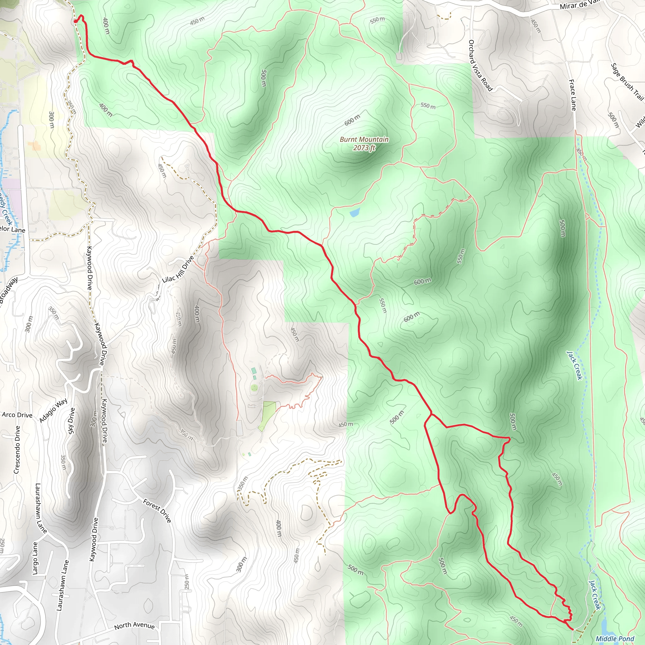 Cougar Ridge, Crest and Boulder Loop Trail mobile static map