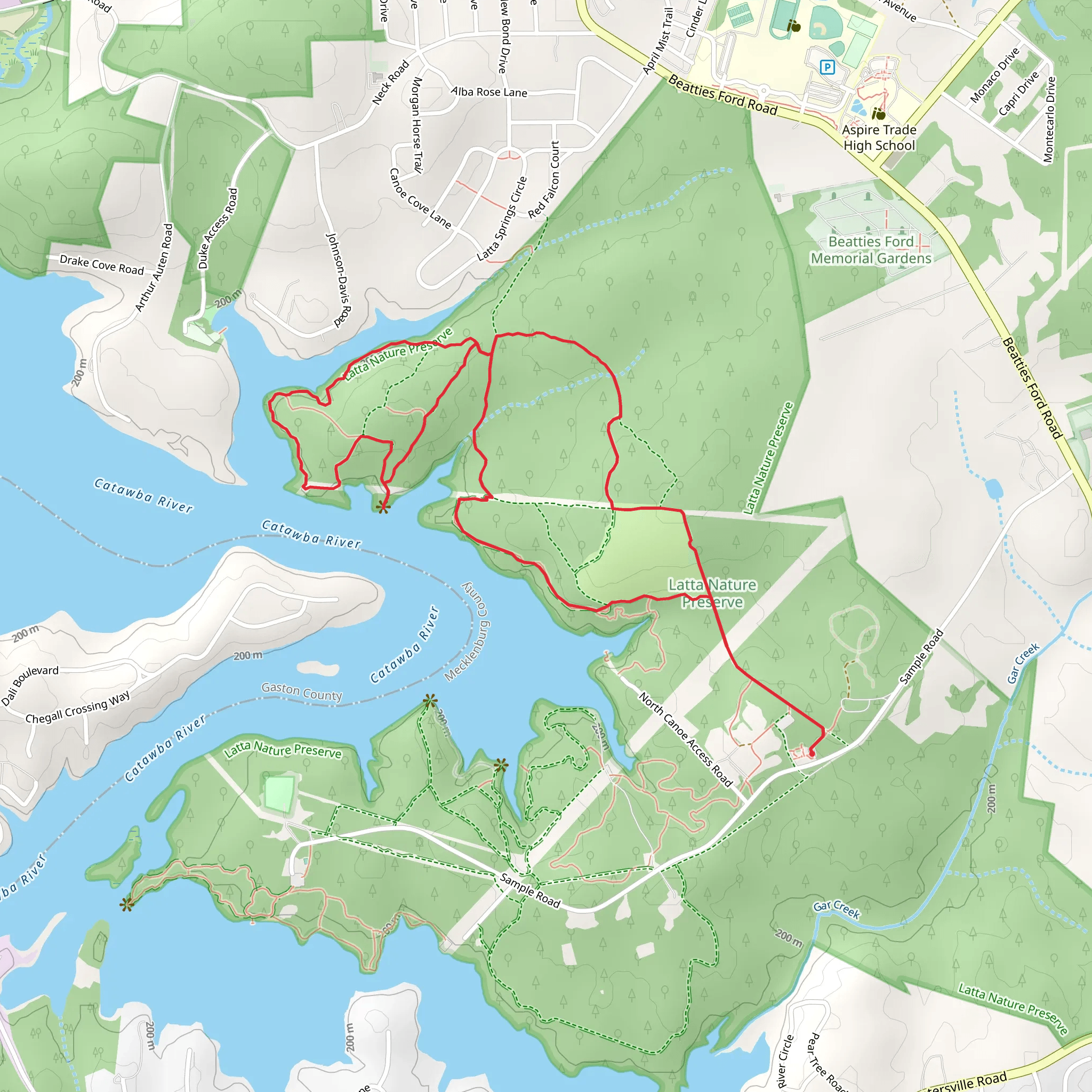 Cove - Hill Loop Trail mobile static map