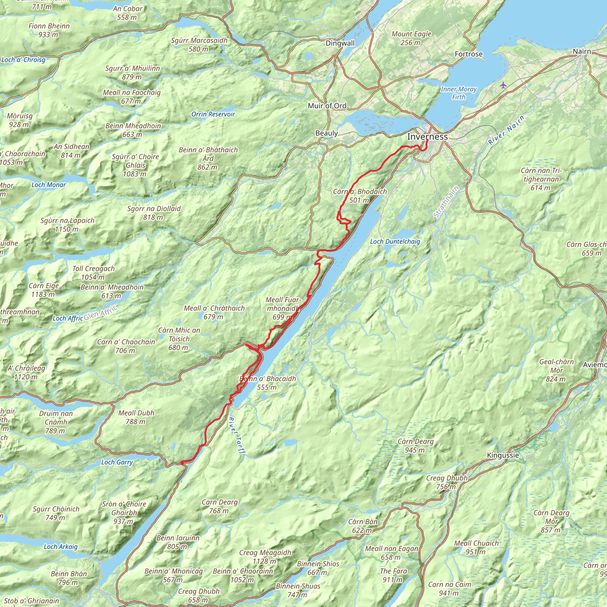 Great Glen Way 5-Day Challenging Tour (Hillwalk Tours) mobile static map