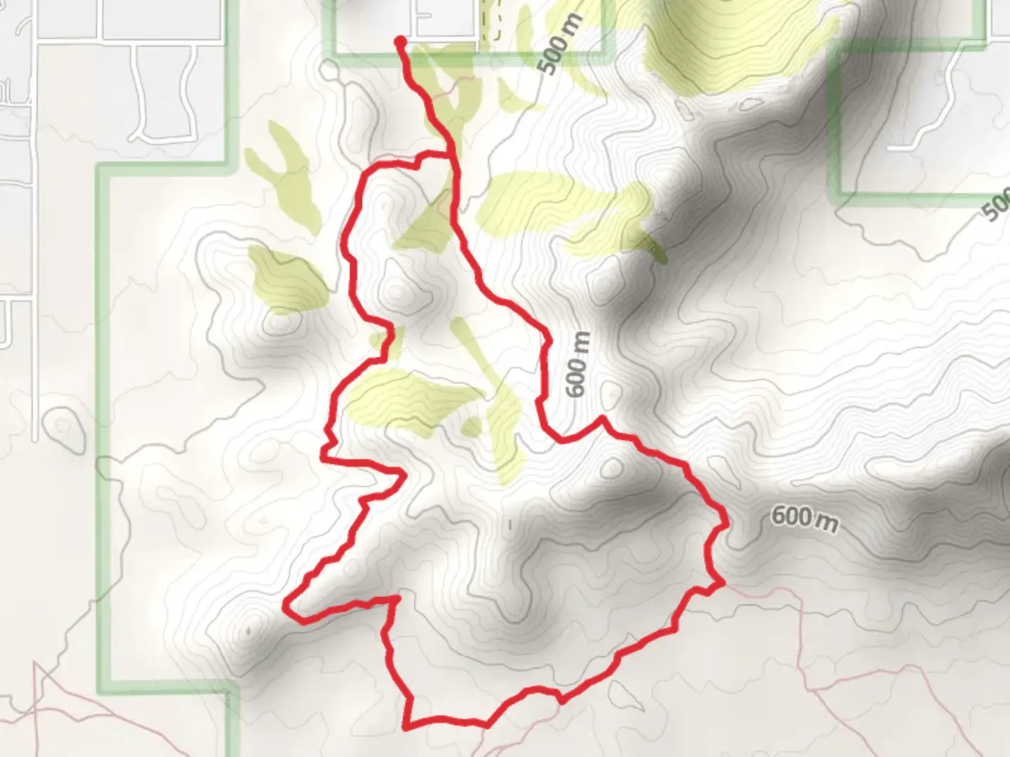 An image depicting the trail Goldmine and Dynamite Loop Trail and its surrounding area.