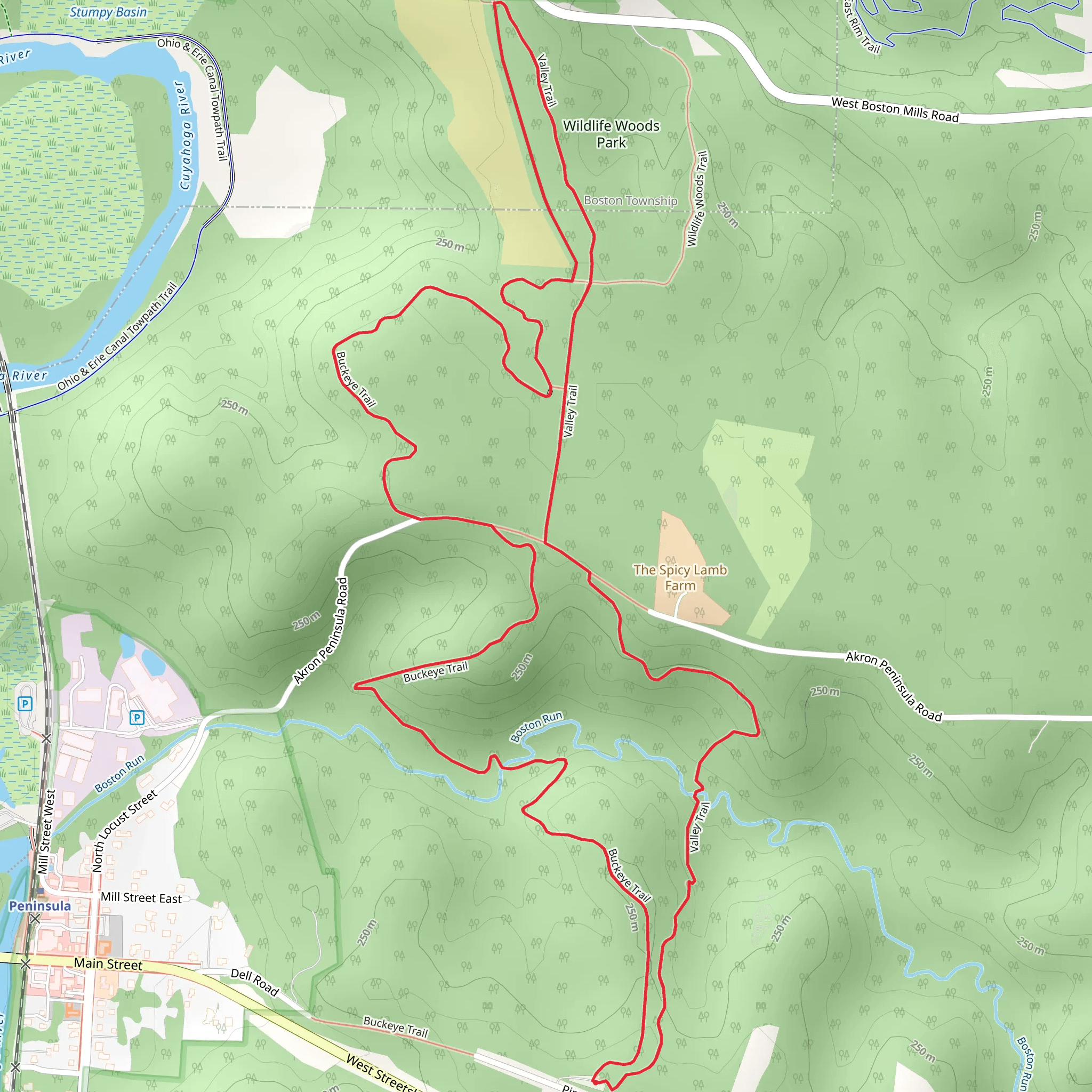 Buckeye and Valley Loop Trail mobile static map