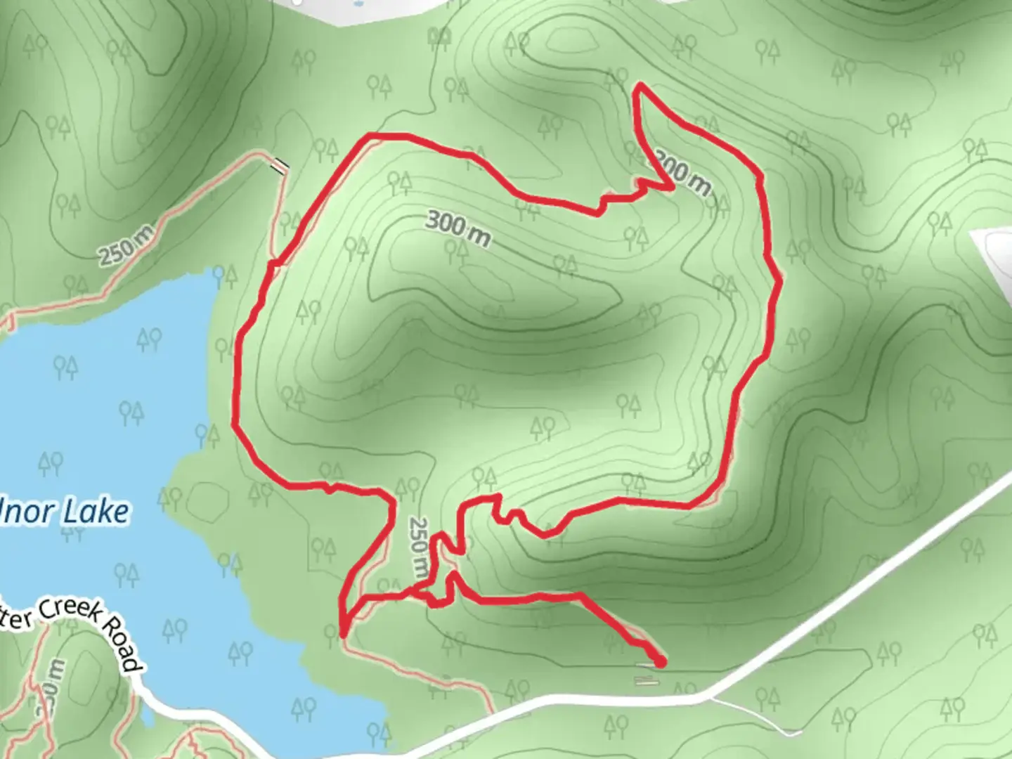 An image depicting the trail Ganier Ridge Trail Loop and its surrounding area.