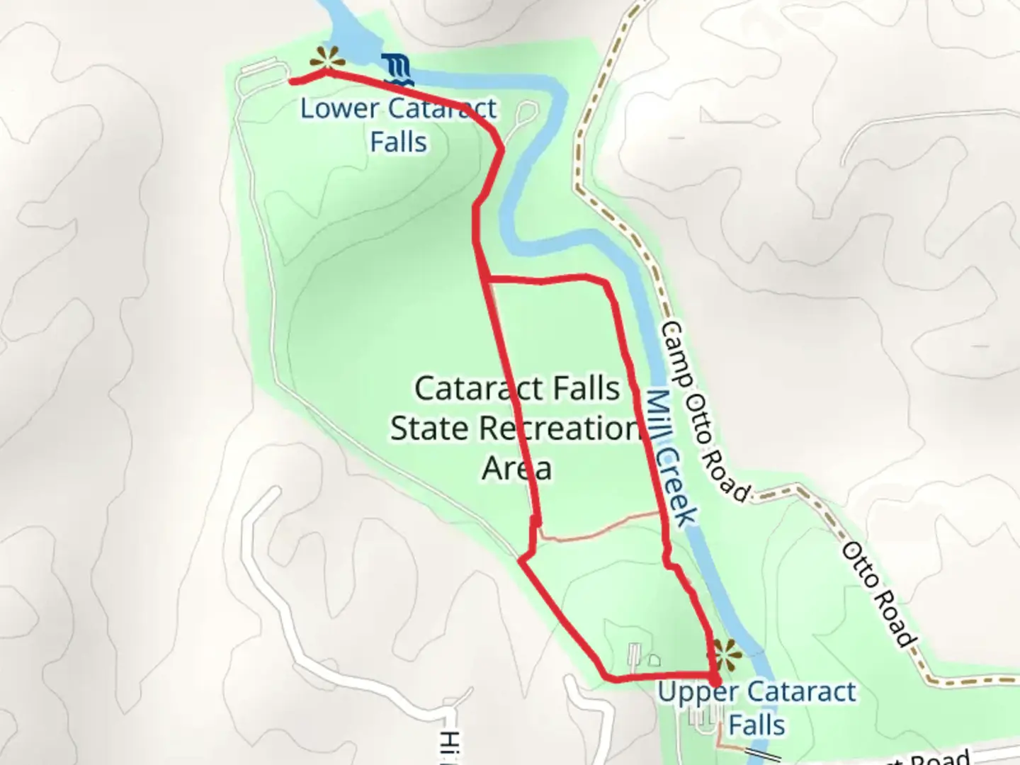 An image depicting the trail Mill Creek and Ed Dailey Nature Trail and its surrounding area.