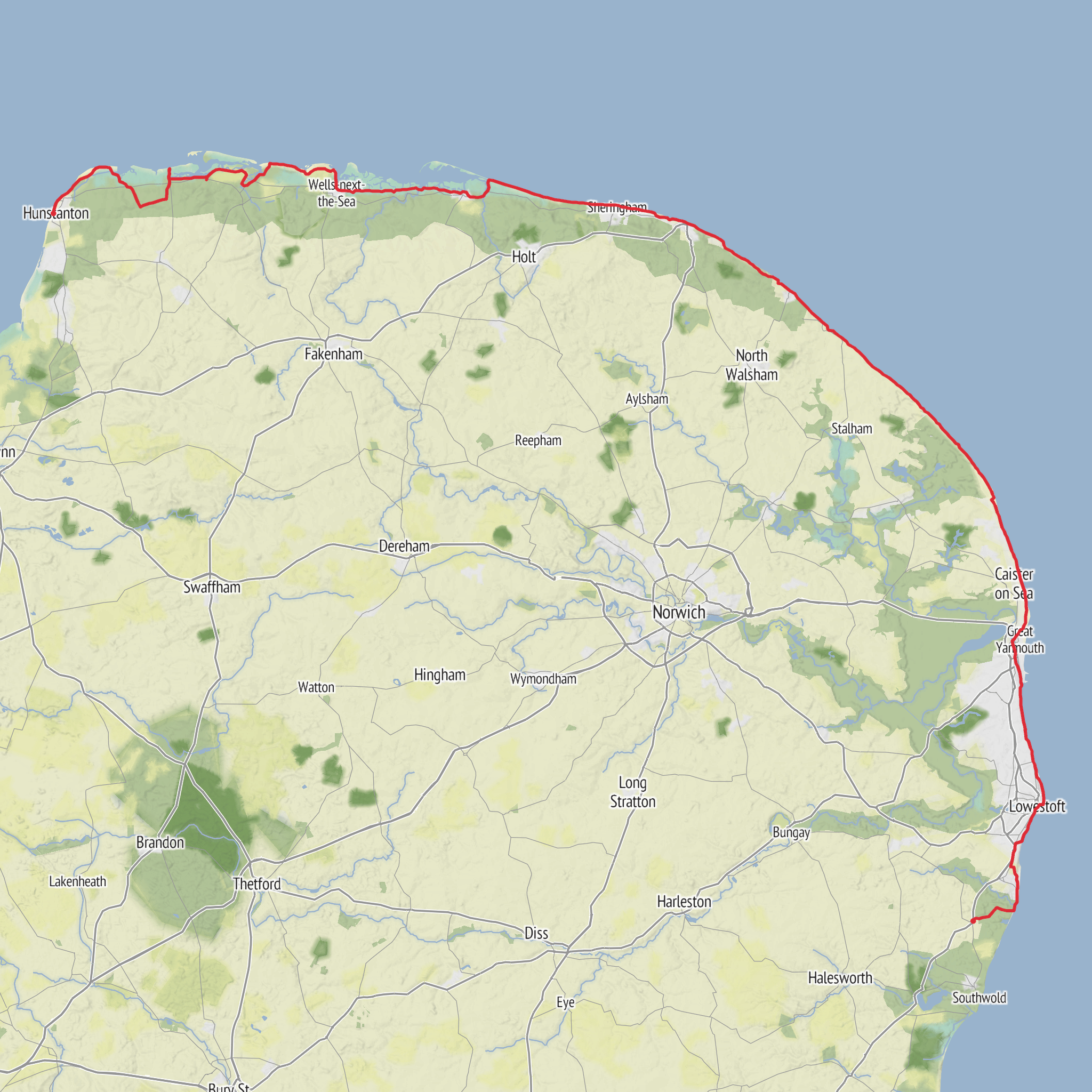 Norfolk AMC Hike mobile static map