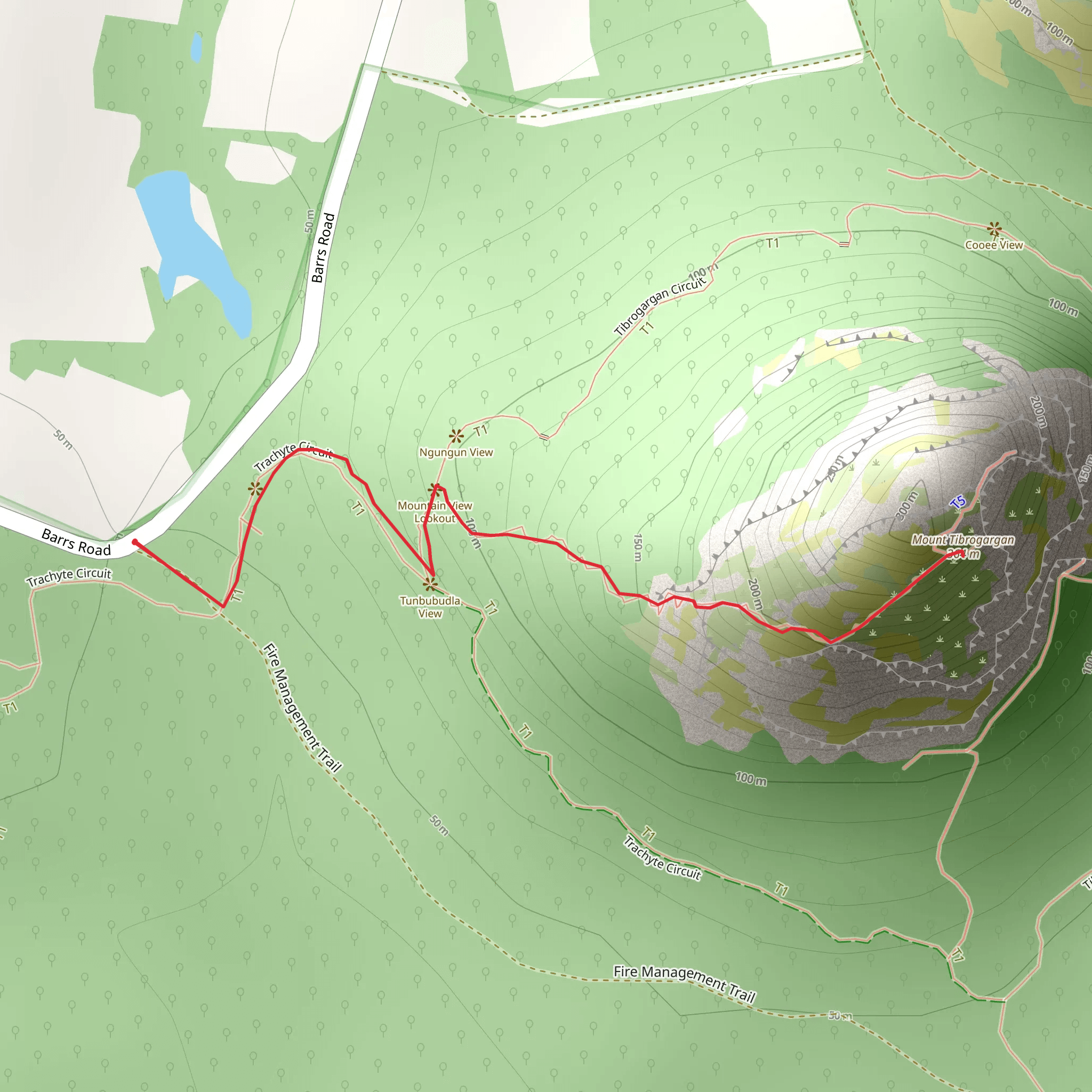 Mount Tibrogargan Trail mobile static map