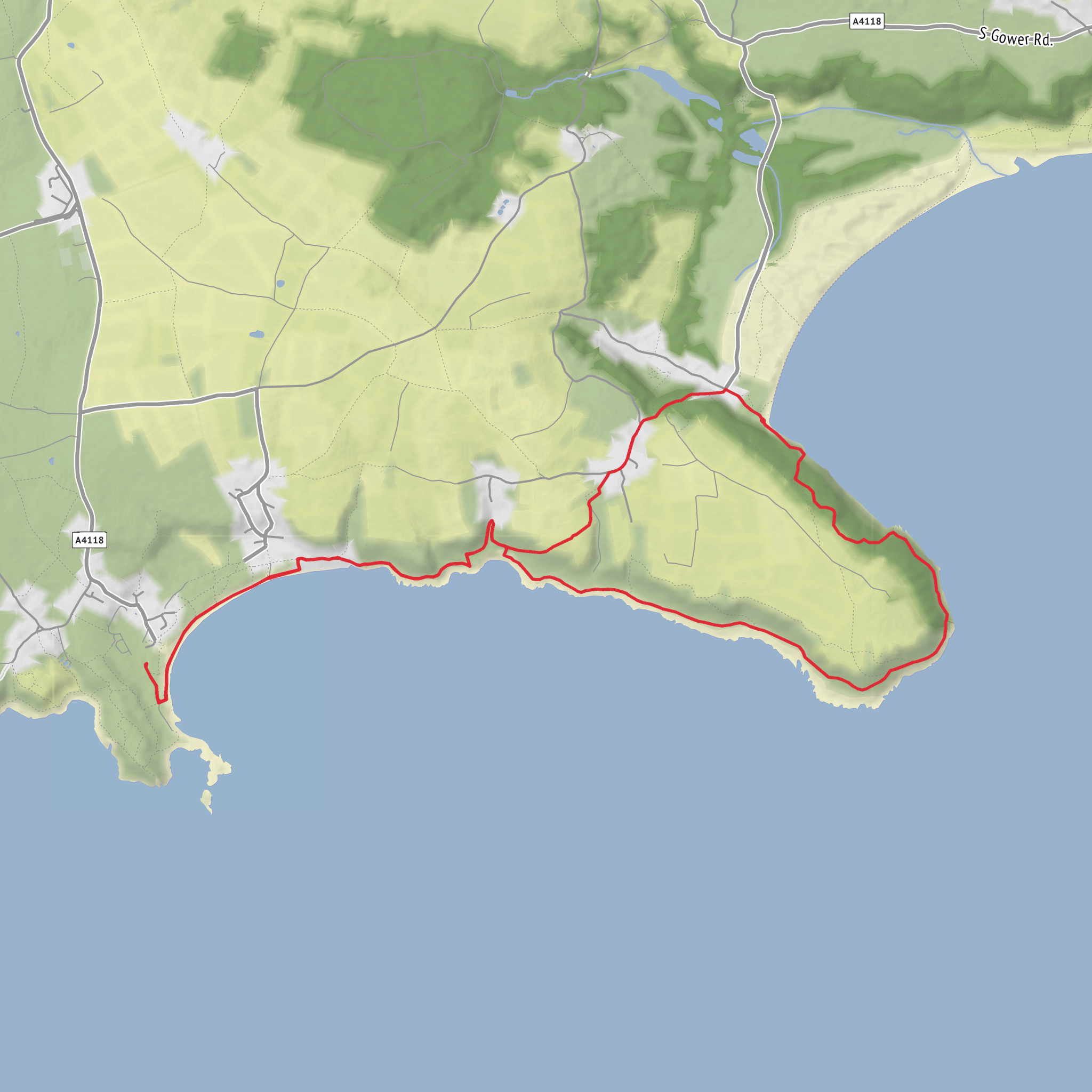 Oxwich Bay Beach mobile static map