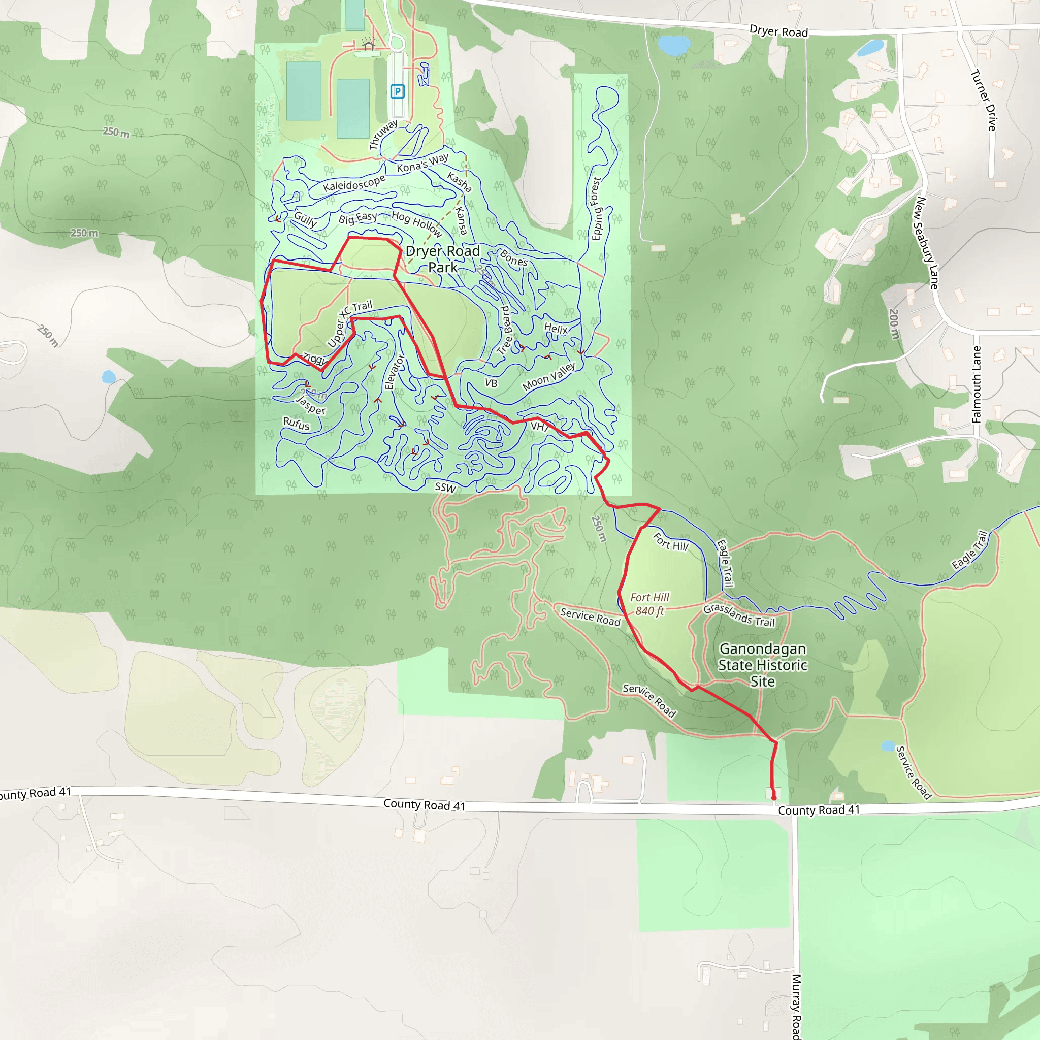 Fort Hill Loop mobile static map