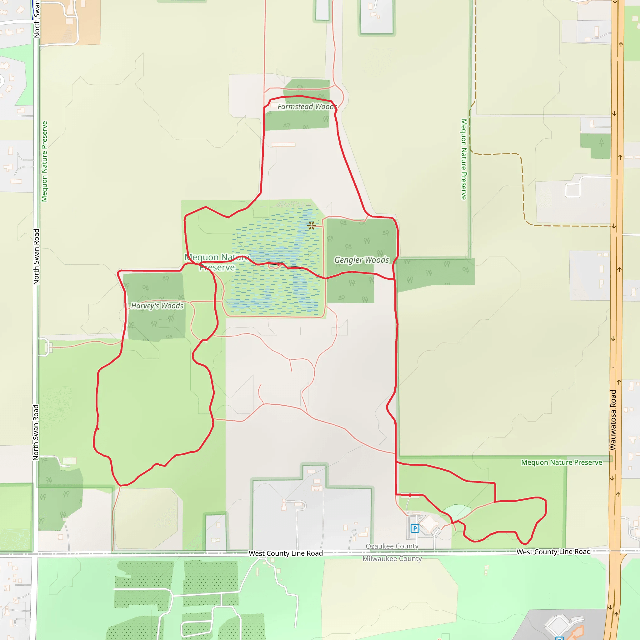 Harvey's Wood Loop mobile static map