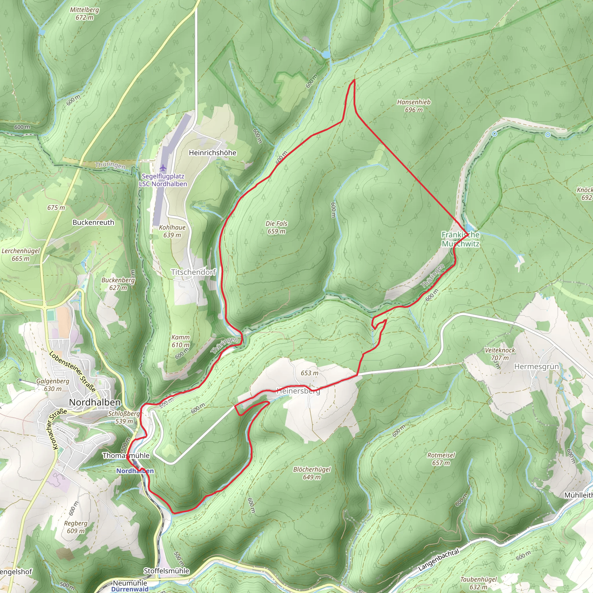 Heinerberger Weg Loop mobile static map