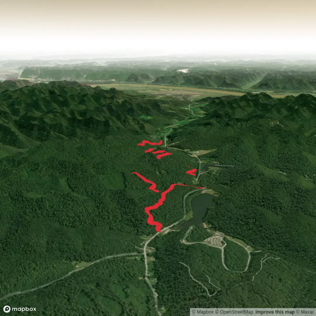 An image depicting the trail Shawnee day hike to Camp Oyo and its surrounding area.
