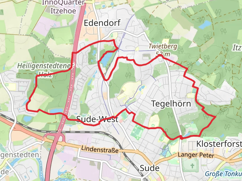 Tegelhorn Loop via Kloster Brunnen and Edendorfer Tonkuhle
