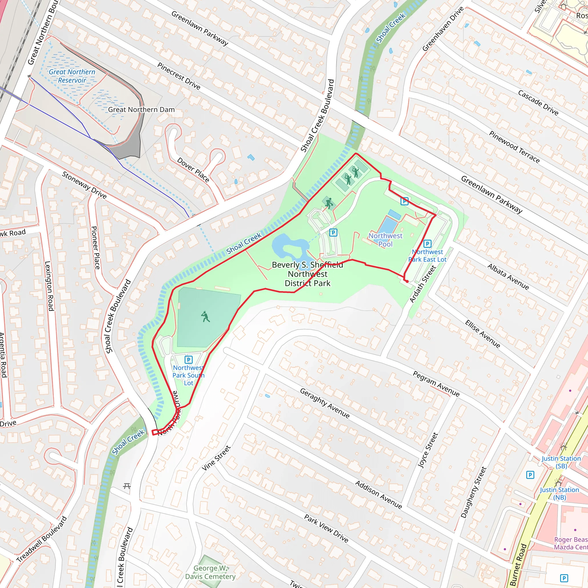 Northwest Pond Loop mobile static map