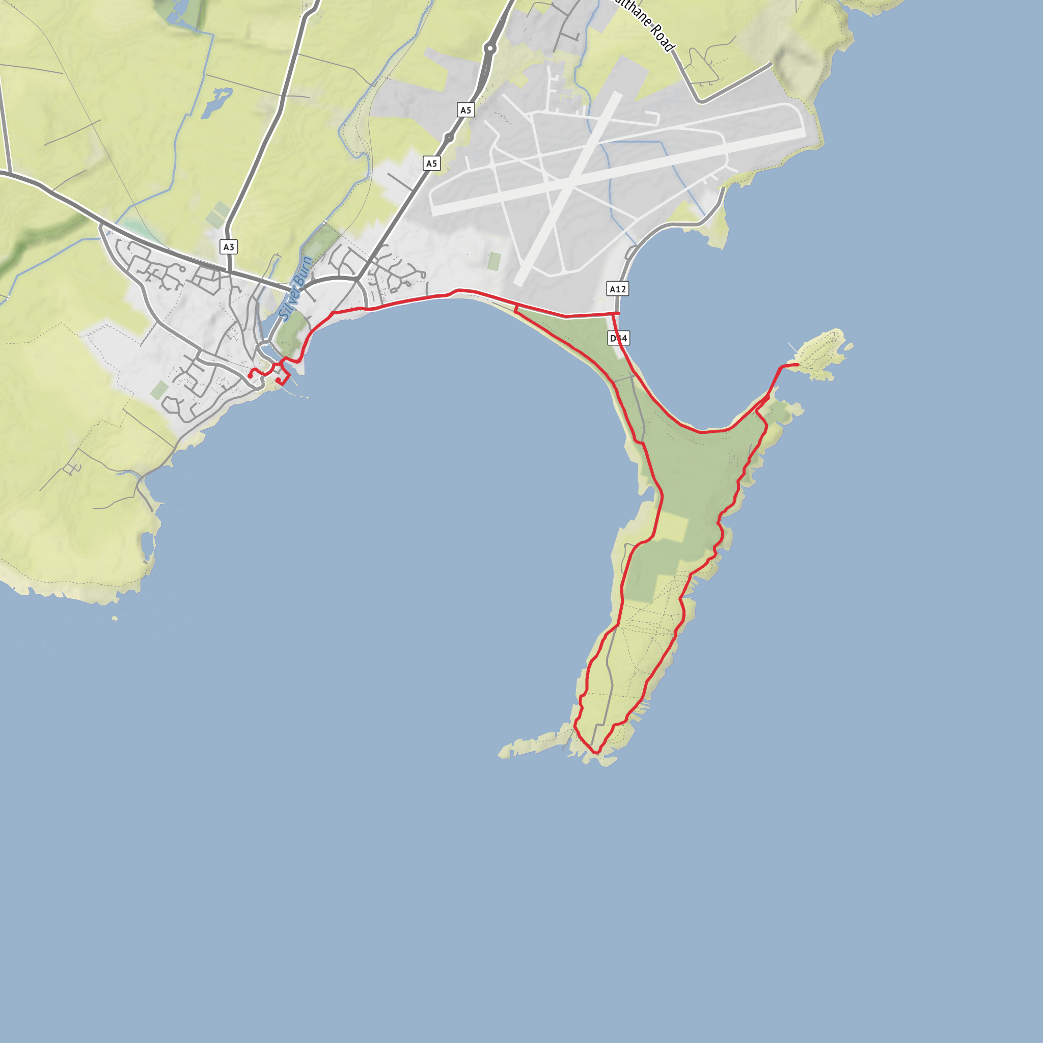 Smoke House to Lighthouse and Derby Haven Beach Loop mobile static map