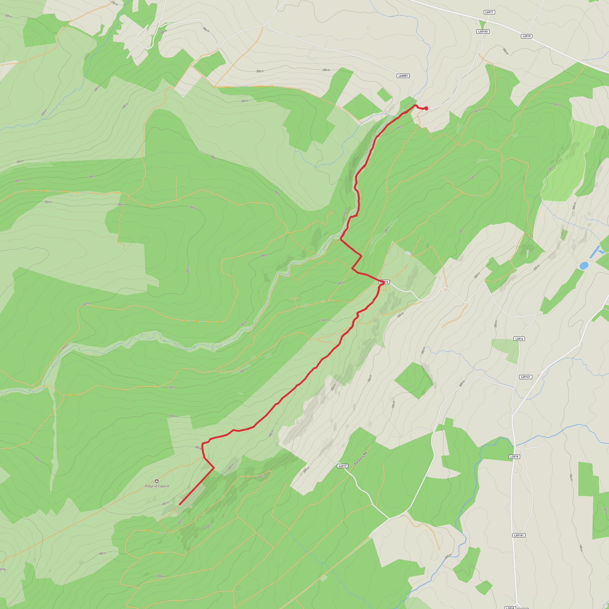 Glenbarrow - Clarnahinch Mountain mobile static map