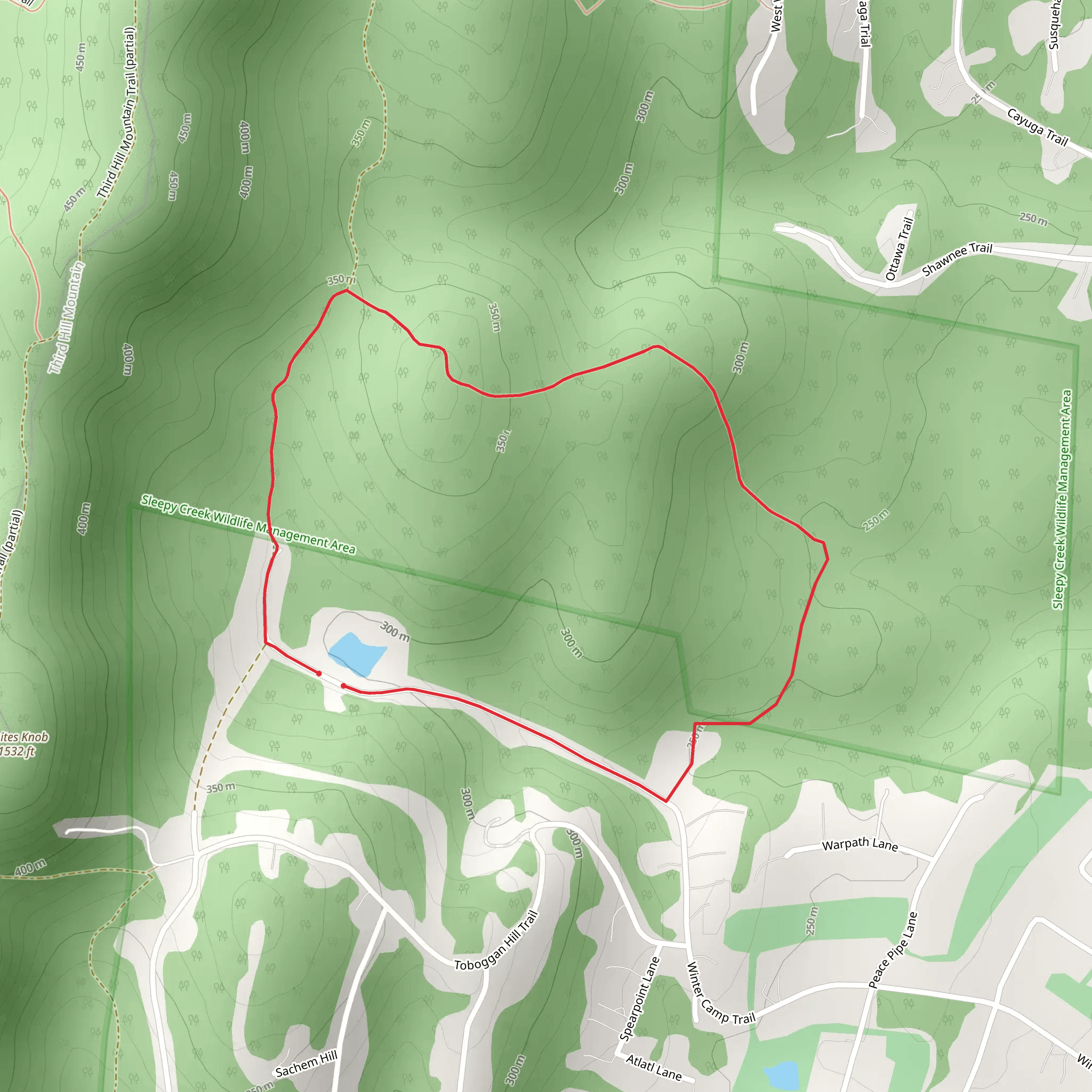 Winter Camp Loop Trail mobile static map